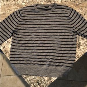 J. Crew Cotton-linen crewneck sweater in stripe